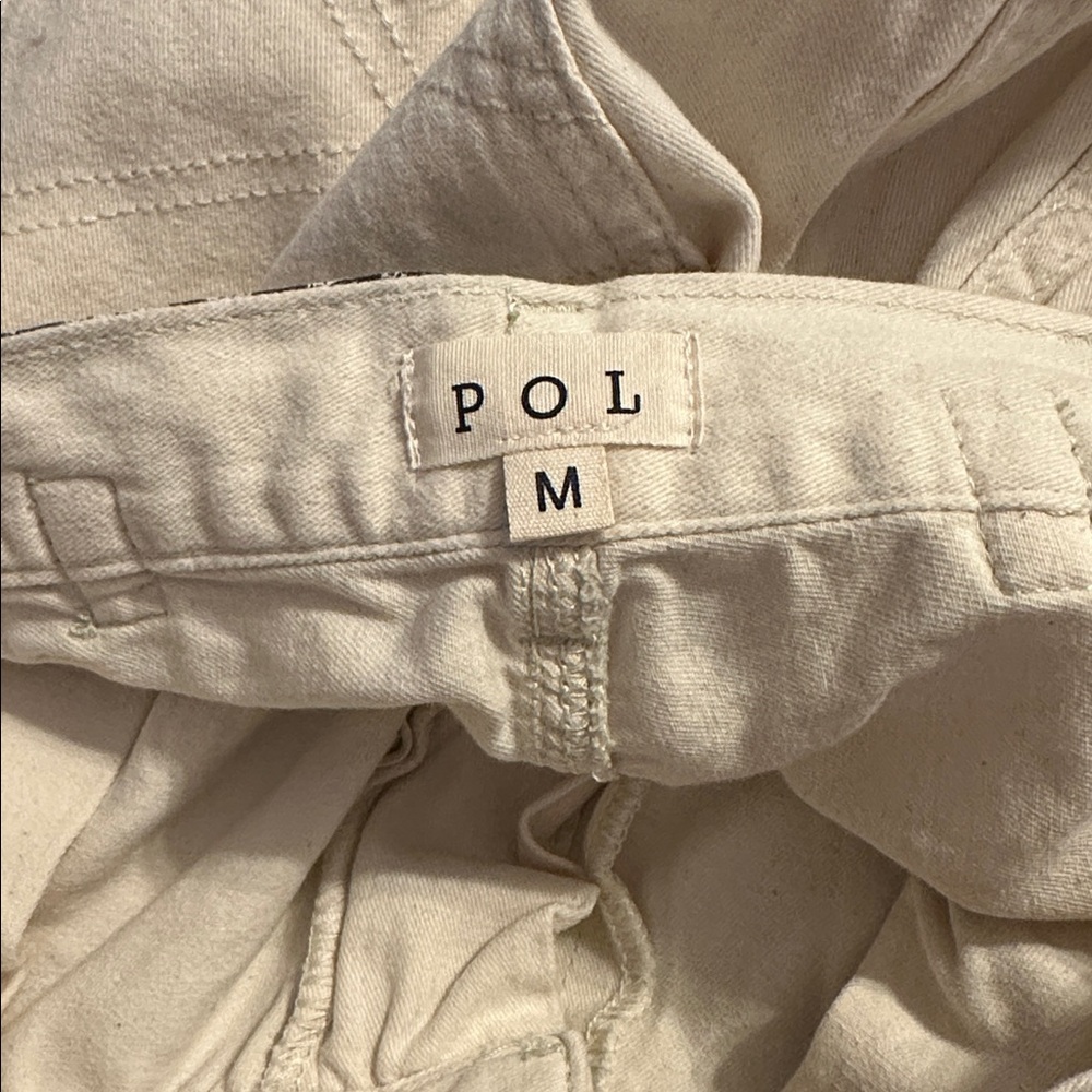 Pol Size Medium Patchwork Cream Pants - image 4